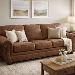 Ashley Furniture Leather Sofa – Excellent Condition – 84”