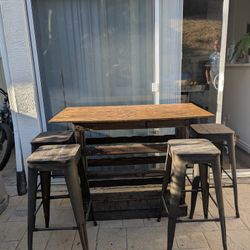 High Wooden Table 