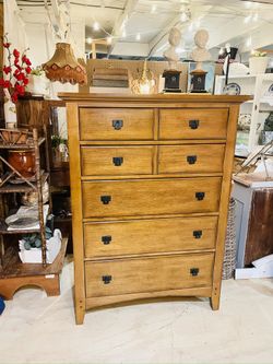 Mission Style Tallboy Dresser