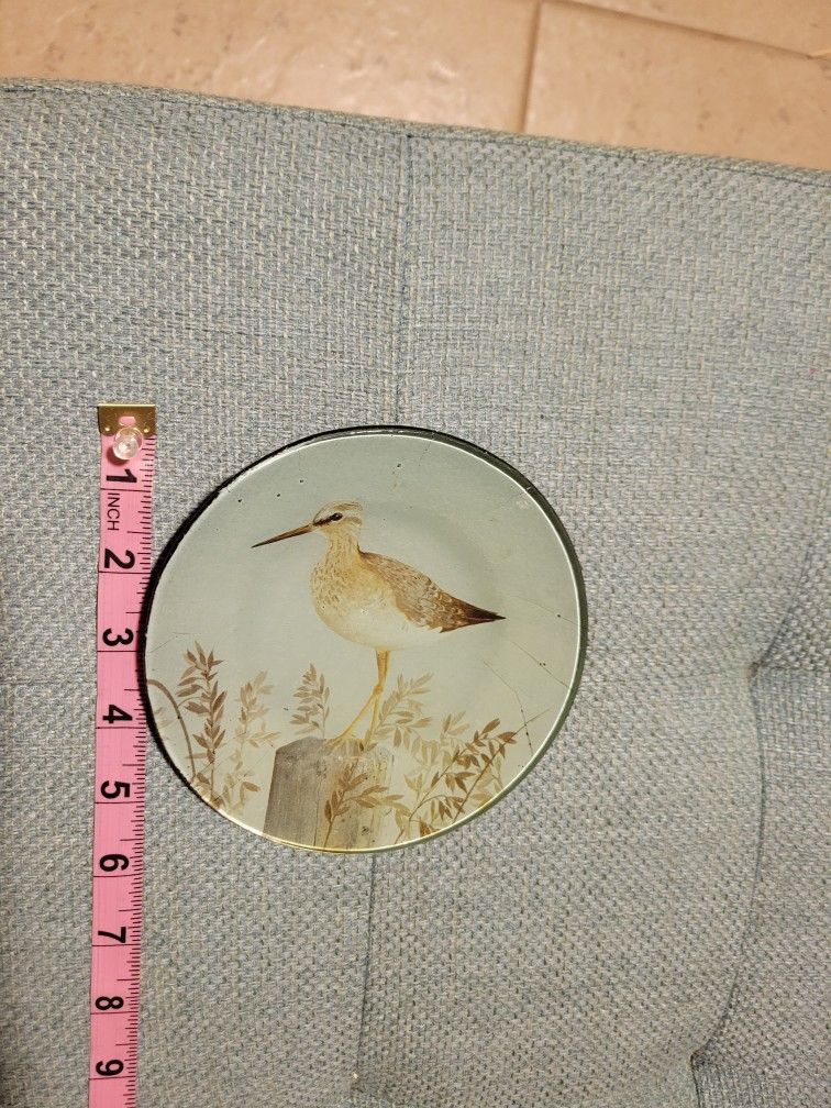 Set of 4 Sandpiper Bird Plates. Art. RARE. Gottschlag Signed. Shore birds. Beach Theme