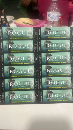Rogue Paintball All Day Pass Tickets x12