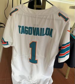 Miami dolphins stitched white throwback jersey
