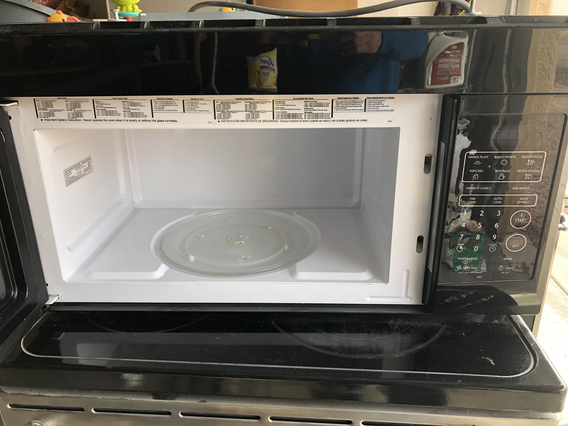 Above range microwave 10.00 delivery