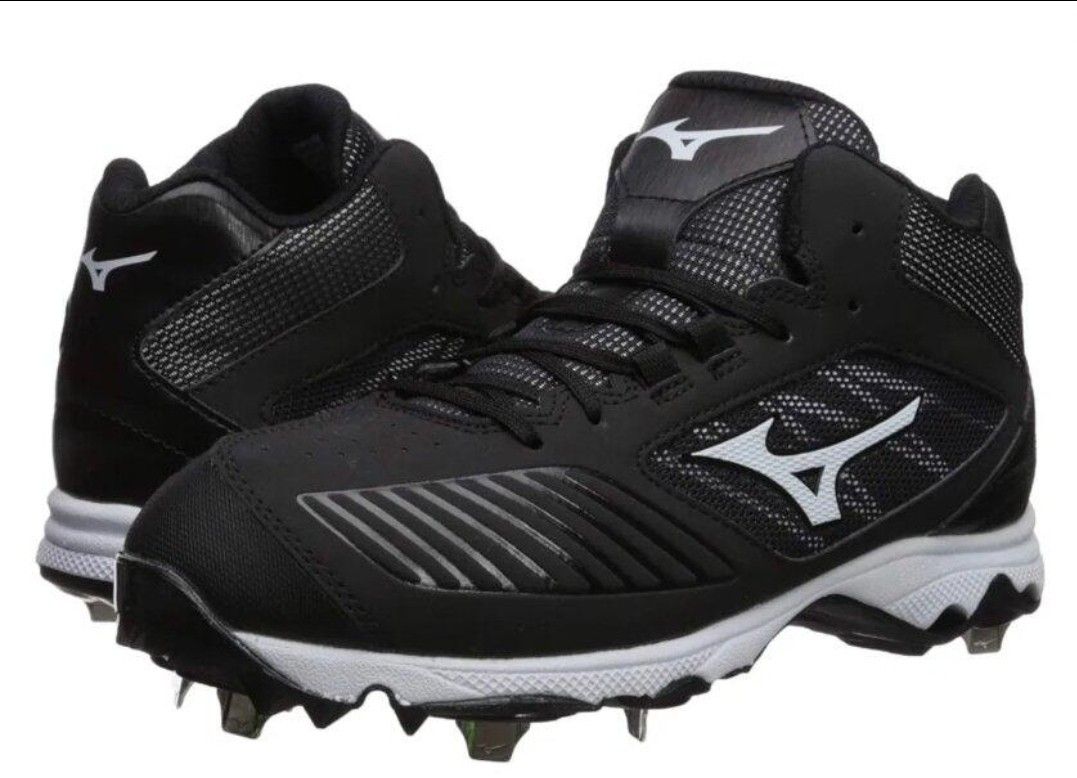 BRAND NEW Mizuno 9-Spike Advanced Sweep 4 Mid Women's Metal Softball Cleat, Women's 11.5, Men's 9.5