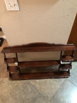 Vintage Wood Wall Display Shelf
