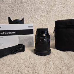 FOR SALE Sigma 20mm F1.4 DG DN FOR Sony E-MOUNT Cameras.