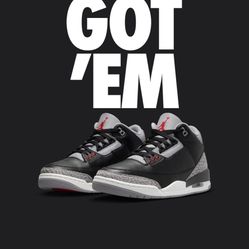 Air Jordan 3 Black Cement