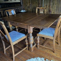 Oak Table and 4 Chairs