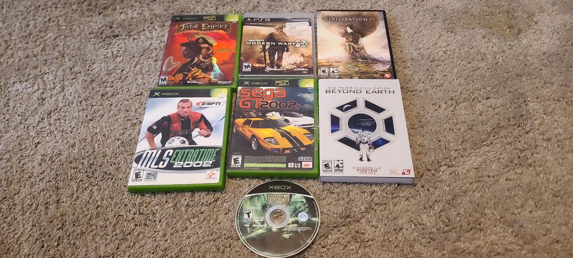 OG Xbox Games, Ps3 Game, 2 PC Games One Comes With Poster