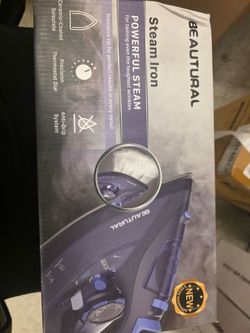 BEAUTURAL Steam Iron for Clothes with Ceramic-Coated Soleplate, 1500 Watts
Burst of Steam, 3-Way Auto-Off, Anti-Drip and Anti-Calcium, Self-Cleaning, 
