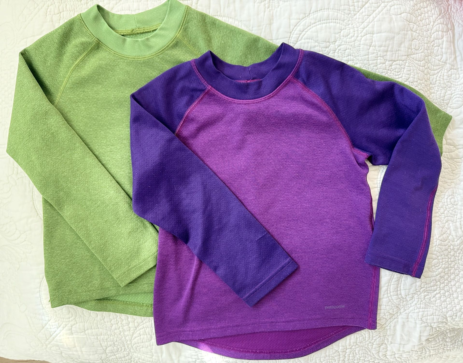 Set Of 2 Girls Kids Patagonia Capilene Thermal Layer Shirts XS (5-6)