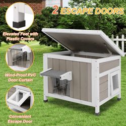 New Outdoor Weatherproof Insulated Cat House