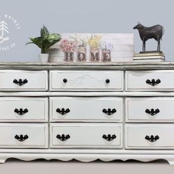 White Farmhouse Dresser - White Farmhouse Distressed