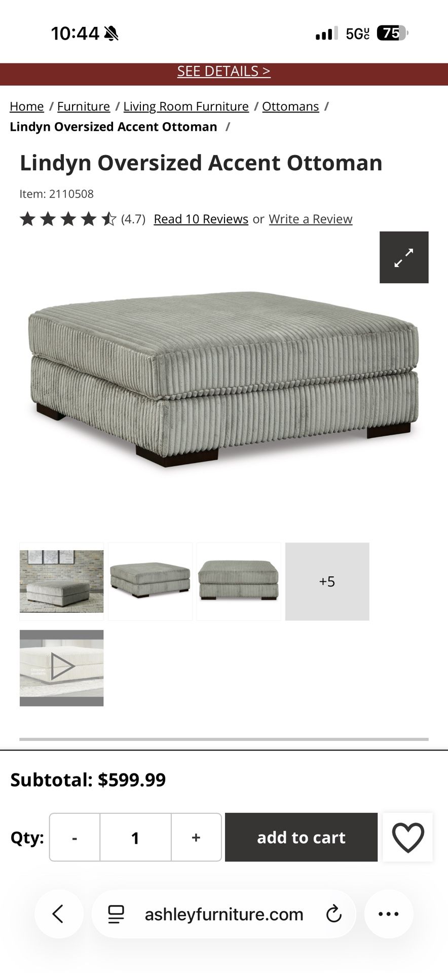 Ashley Furniture Ottoman