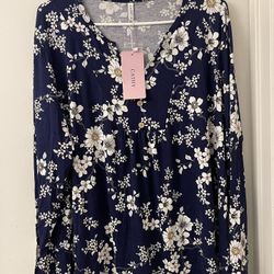 NWT plus size floral blouse size 2X 