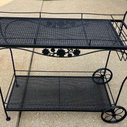 Patio Set Woodard Briarwood Wrought Iron EXTRA LARGE 4ft Serving Bar Cart   If You don’t have one of these in your Woodard collection now you can, thi