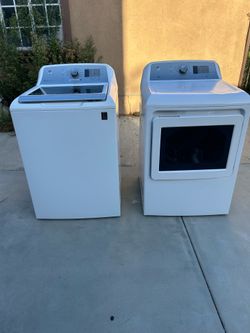 GE TOP LOADED WASHER DRYER GAS 3 MONTHS WARRANTY