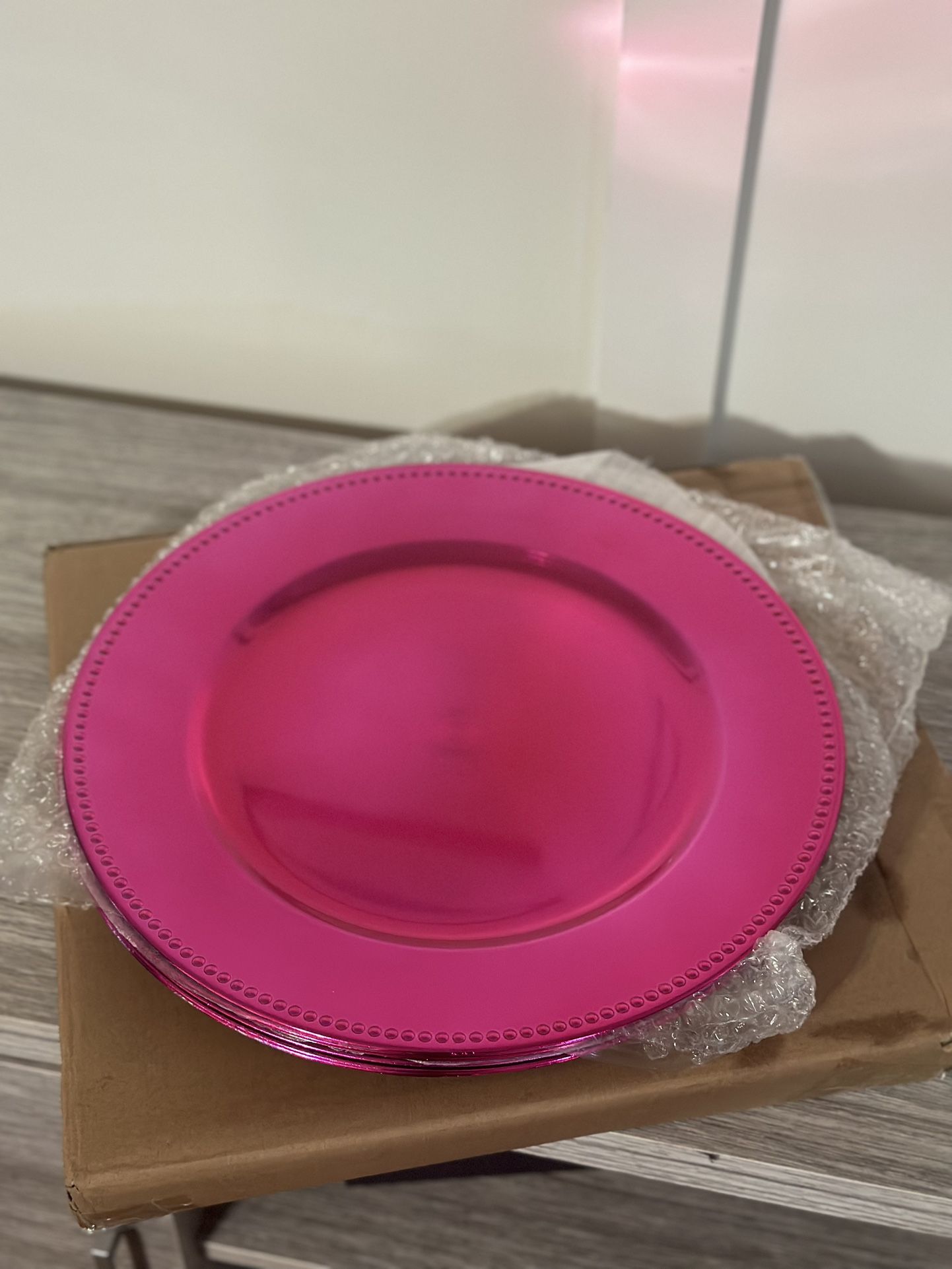 Pink Charger Plates