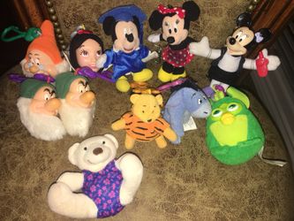 Cartoon Characters Tiny Plush Keychains