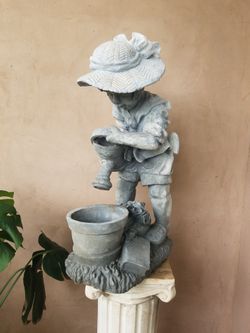 A vintage European-style garden statue,