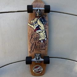 Santa Cruz Dressen Tattoo Hand Jammer Cruzer Complete Skateboard.