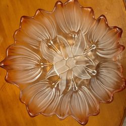 Mikasa Walther Sylvia 12" Pink Glass Tulip Bowl