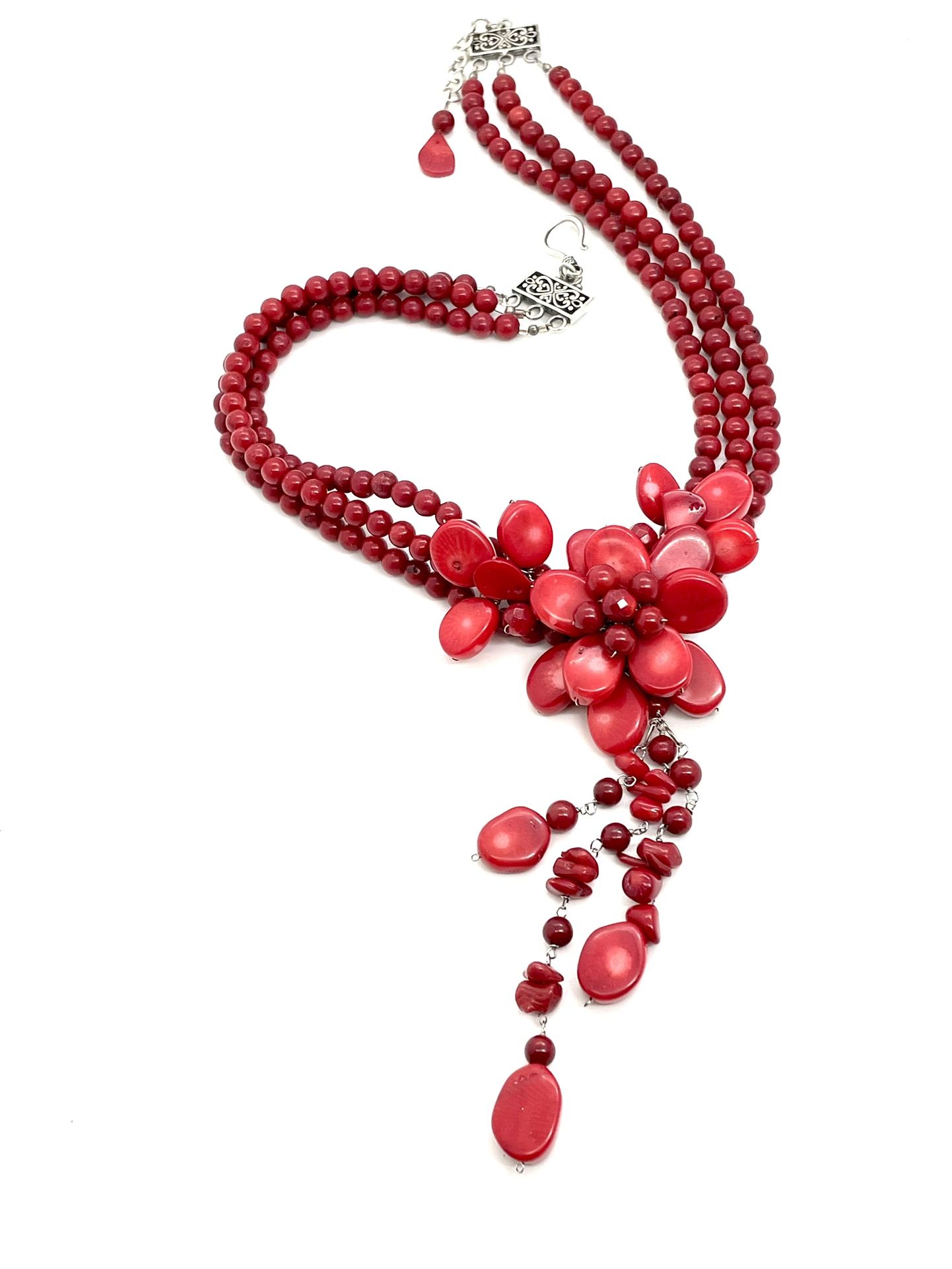 Multistrand Coral Necklace