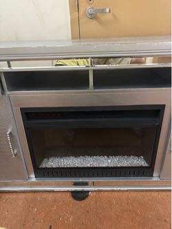 Indoor heated fireplace
