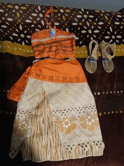 Moana Kids Costume with Sandals