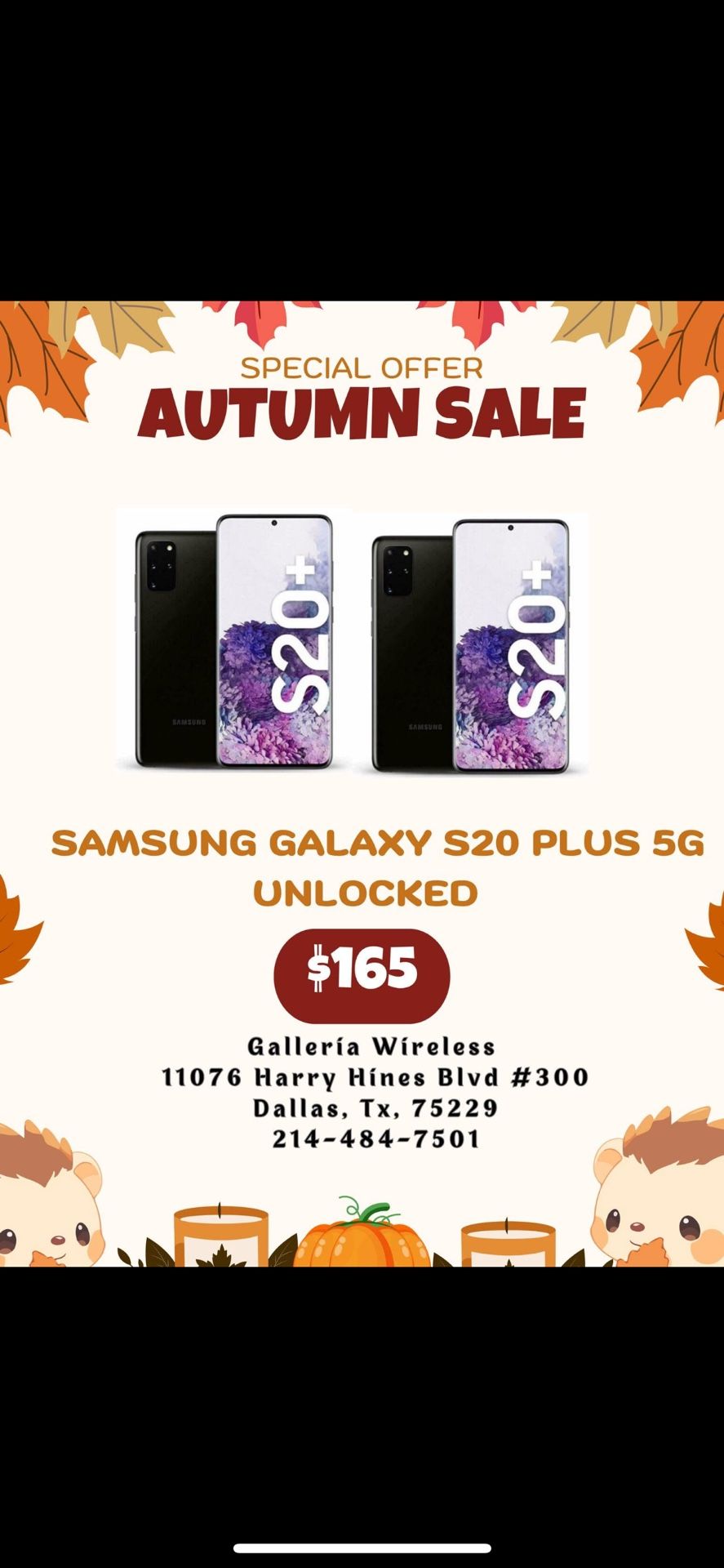 Samsung Galaxy S20 Plus 5G 128 Gb Unlocked 