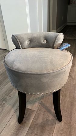 New gray vanity chair