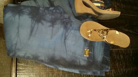 Micheal kors dyed skinny jean 4 & MK Sandals Sz 7