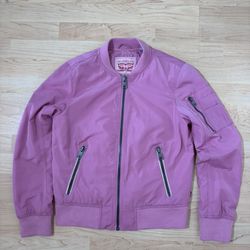 Y2K Levis Jacket Womens Small Pink Bomber Ski Outdoor Barbiecore Snow