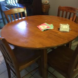 Table & 4 Chairs Real Wood