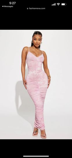 FASHION NOVA Priscilla Tie Die Maxi Dress Pink/Combo XS BRAND NEW