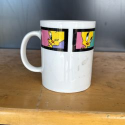 Vintage Looney Tunes Tweety Bird Coffee Mug 