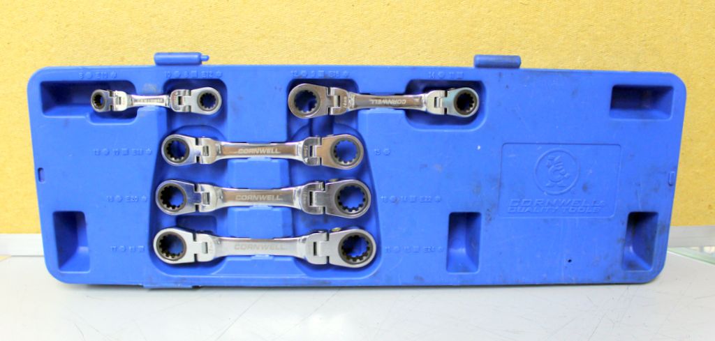 Cornwell Tools Metric Stubby Flex Ratcheting Box Wrench Set