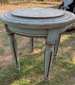 Beautiful Solid Wood Carved Table- Rustic, Hacienda, Shabby Chic