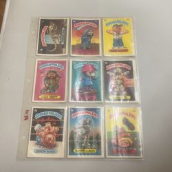 Wow 🔥 Vintage 1986 Garbage Paul Kids Cards Lot C Of 9 Good Condition Rare Cards Only $8  
