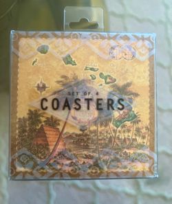 New With Tags 4 Pieces Hawaii Souvenir Coasters