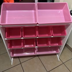 Toy organizer pink