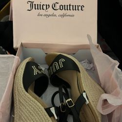 Brand new/Never worn Juicy Couture Black Wedges 