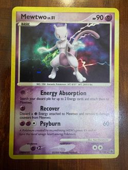 Pokemon Mewtwo 9/100 Diamond & Pearl Legends Awakened Holo Rare 2008 NM