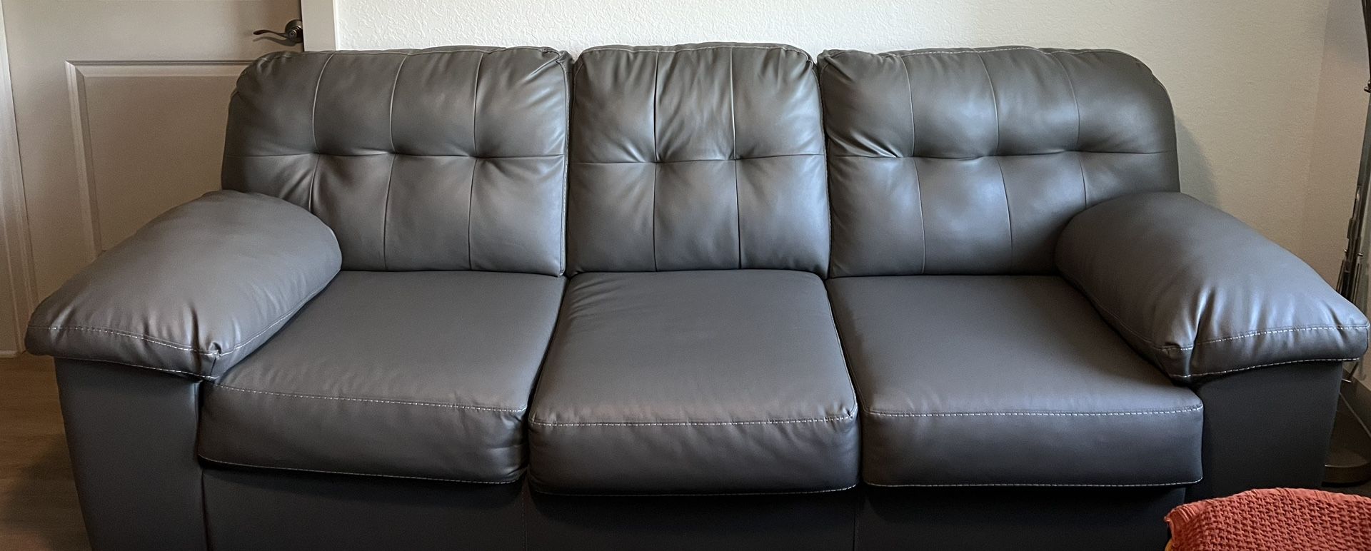 Grey Leather Sofa - Best Offer