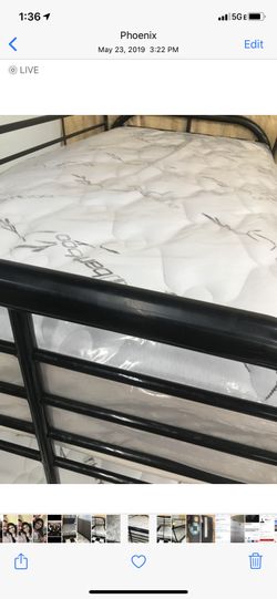 Twin /twin bunk bed we have Black red blue White MATTRESS include