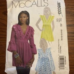 Pattern Vintage Ruffle Top McCall’s 