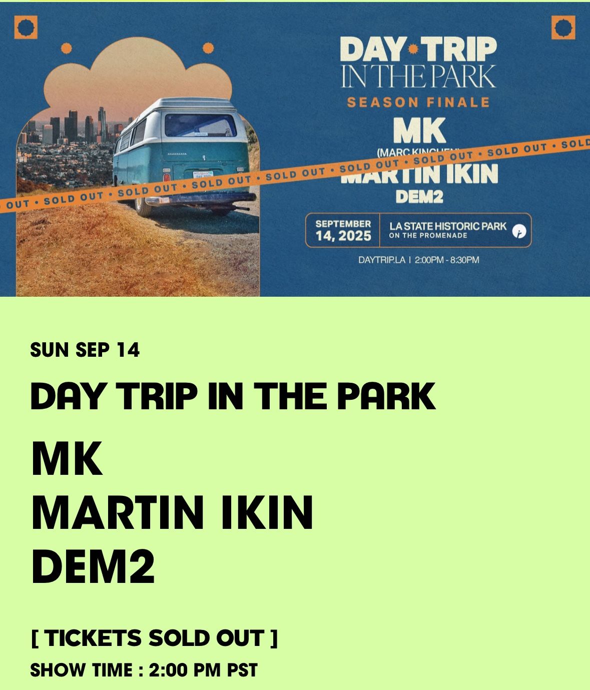 Daytrip In The Park MARTIN IKIN 9/14