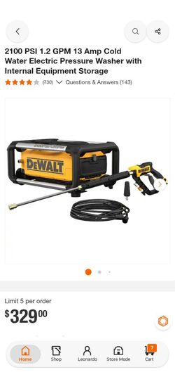 DeWalt pressure washer