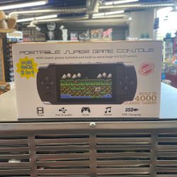 Portable Handheld Game Console 4000 Games Built-In 4.0” Screen USB Rechargeable Retro Gaming