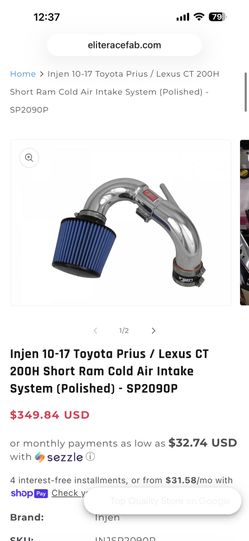 Injen Intake 2013 Prius